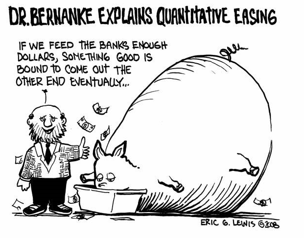 stock market crash cartoon. bernanke-qe-cartoon